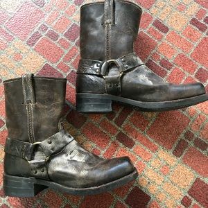 Frye Men’s Leather Short Harness Boots.